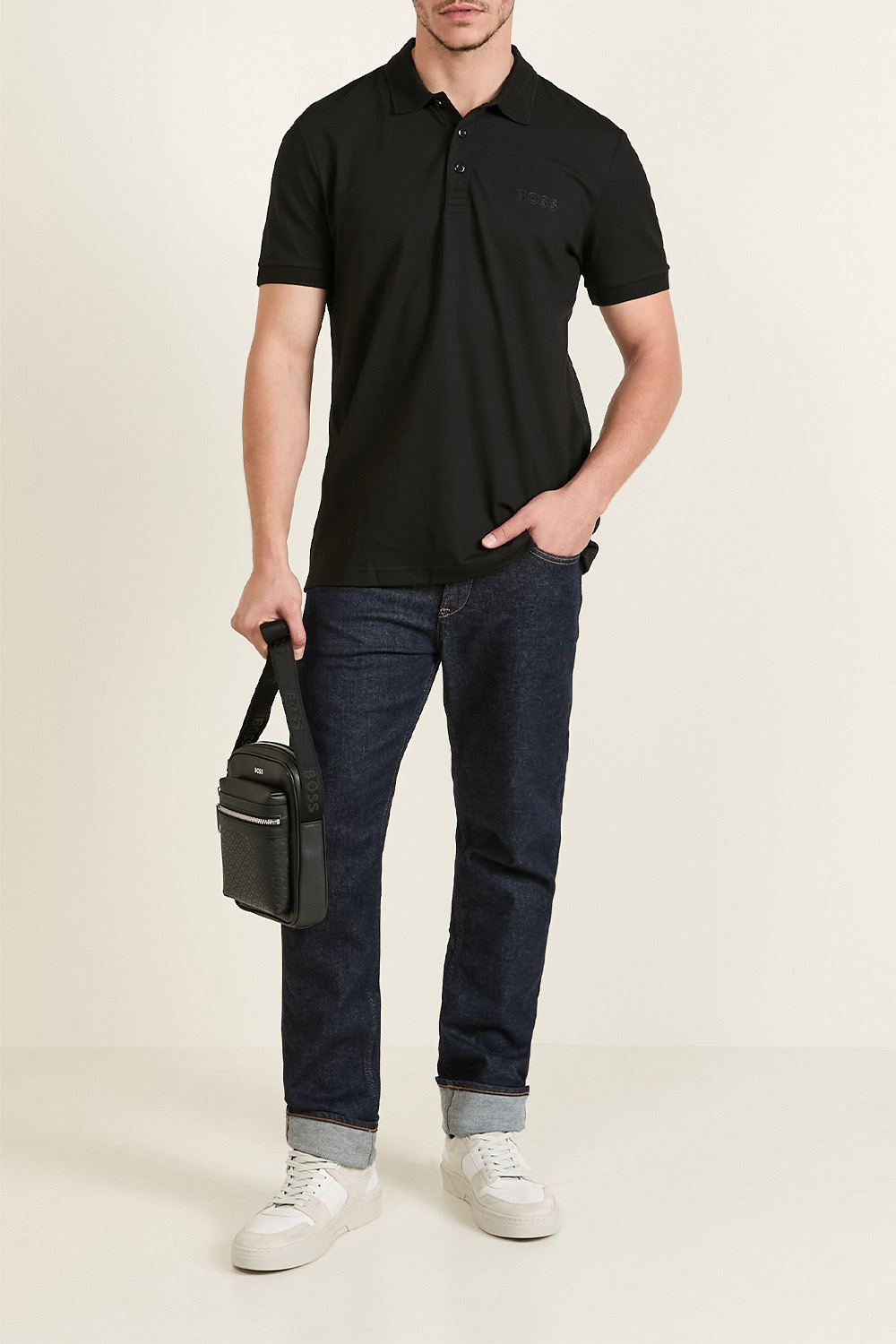 חולצת פולו קצרה סלים